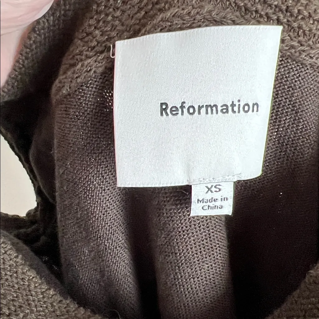 Reformation Demi Linen Brown Dress XS New - Image 5