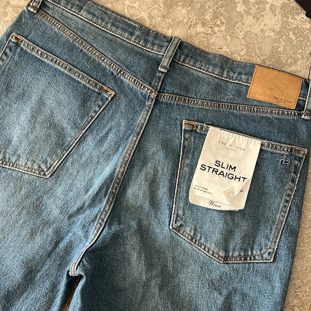Rag & Bone Nina High-Rise Ankle Slim Straight Cigarette Jeans, Size 33 New w/Tag - Image 9