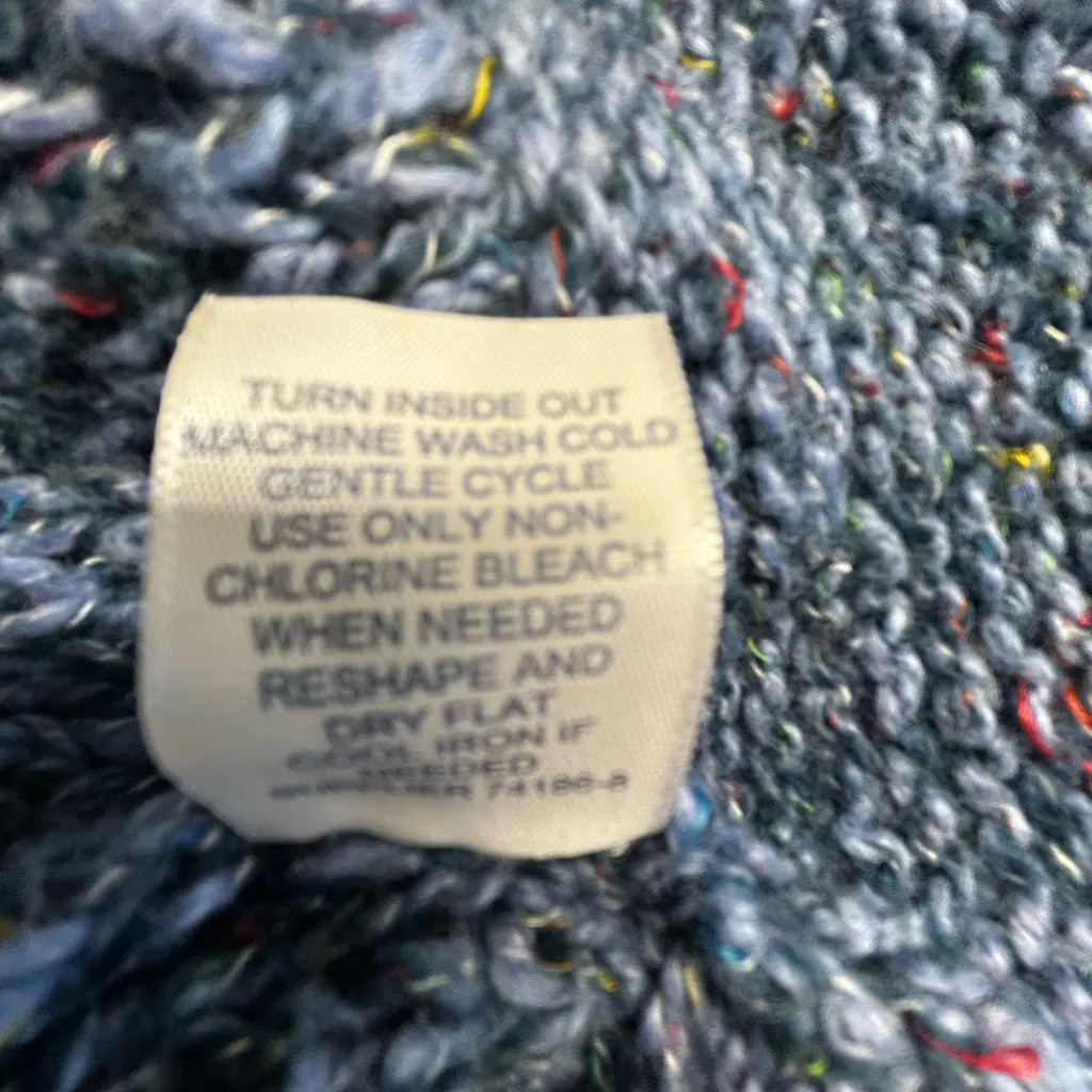 St. John's Bay Blue Tweed Mock Neck Sweater - Image 6