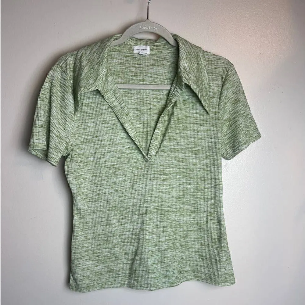 Song of Style Nema Top in Green Heather Sz. L Size L - Image 4