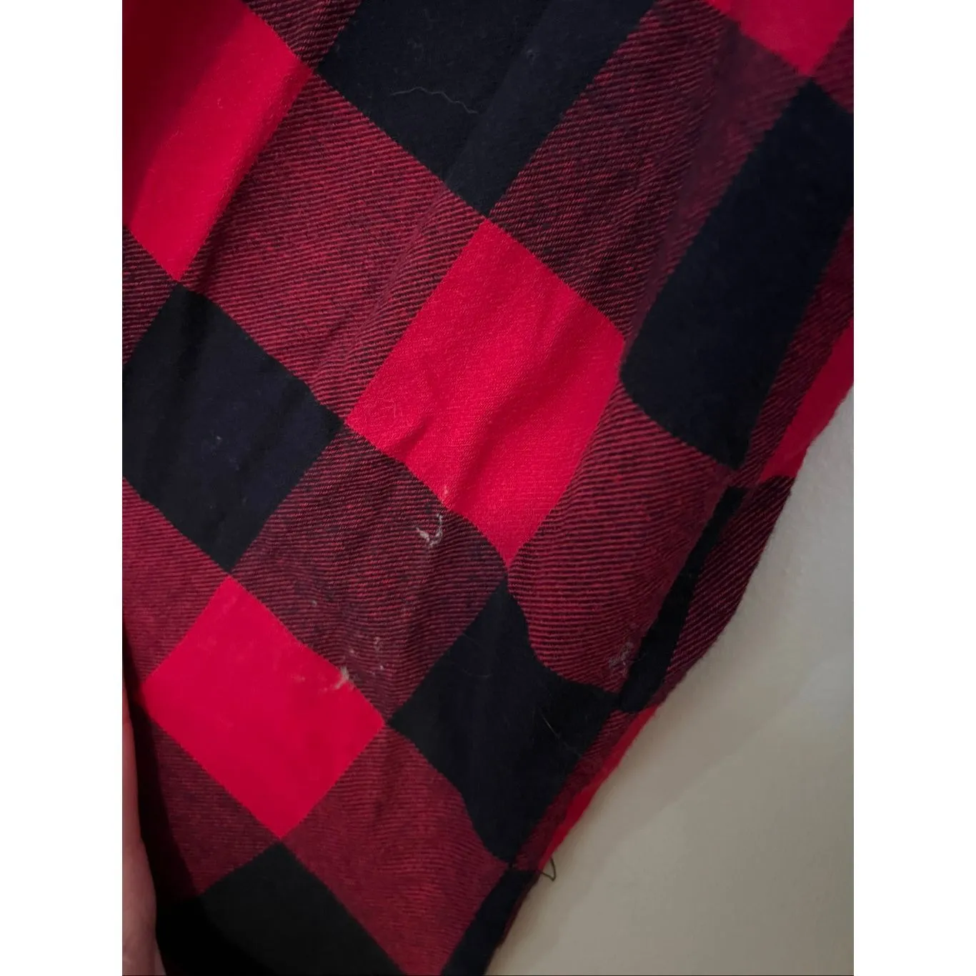 Columbia Red And Black Plaid Hooded Flannel Top Woman’s Size 2X Flaws - Image 6