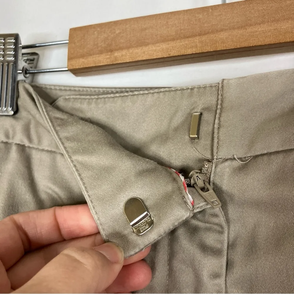 Worthington | Tan Chino Stretch Straight Leg Cotton Blend Capri Pants 12 - Image 2