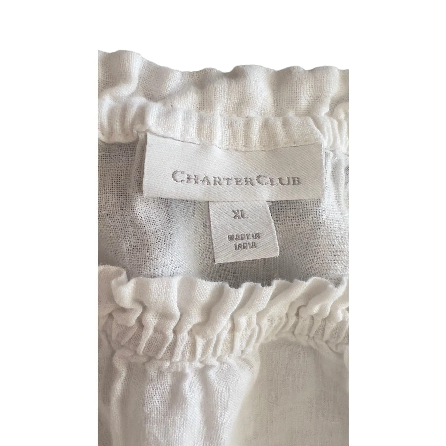 Charter Club 100% Linen blouse size XL - Image 6