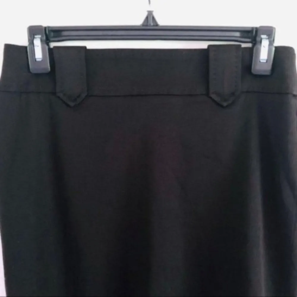 WHBM Pencil Skirt 0 Black Sheen Wide Belt Loops Business Casual Office Career - Image 4