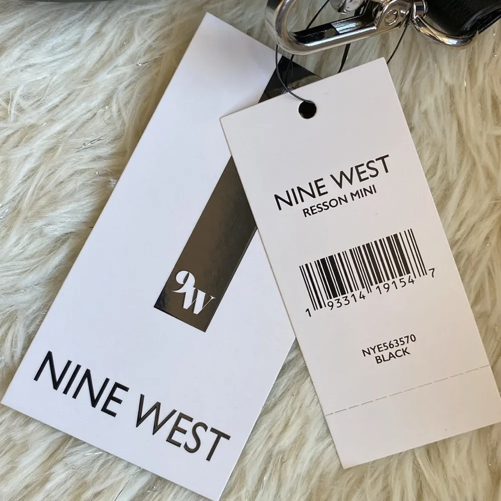 NWT Nine West Black Embossed Crossbody Bag - Image 9