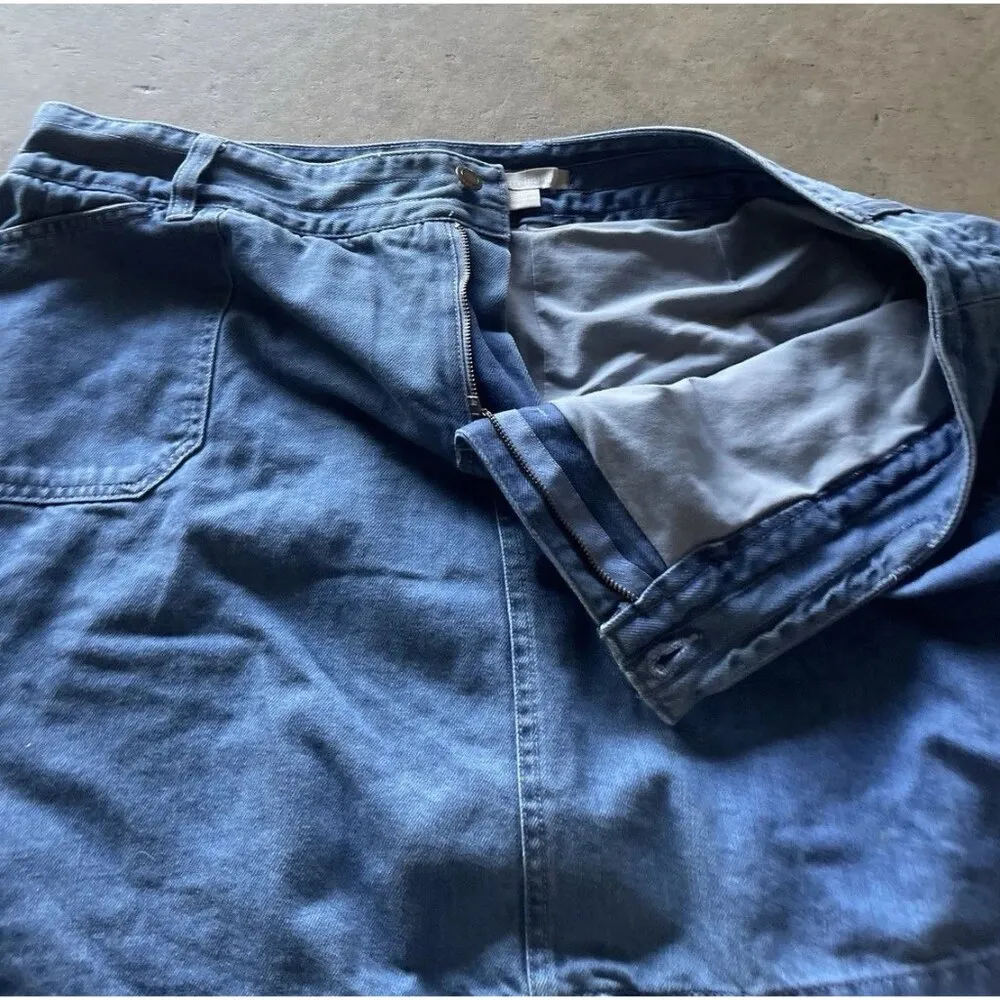 Vintage Woman Within Denim 6-Pocket Cotton Stretch Skirt Short Women’s Sz 18 - Image 10