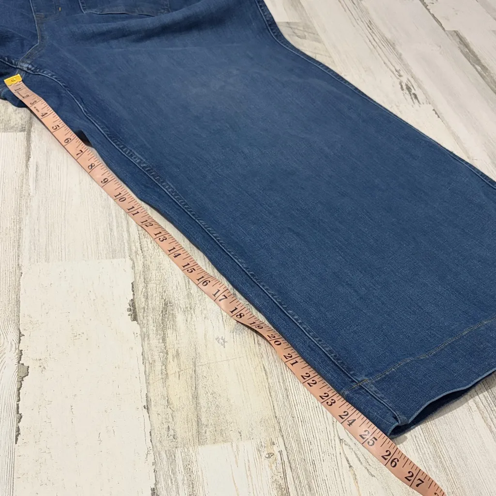 SPANX Every wear Cropped Wide Leg Denim Jeans With Patch Pockets Size 3X - Image 10