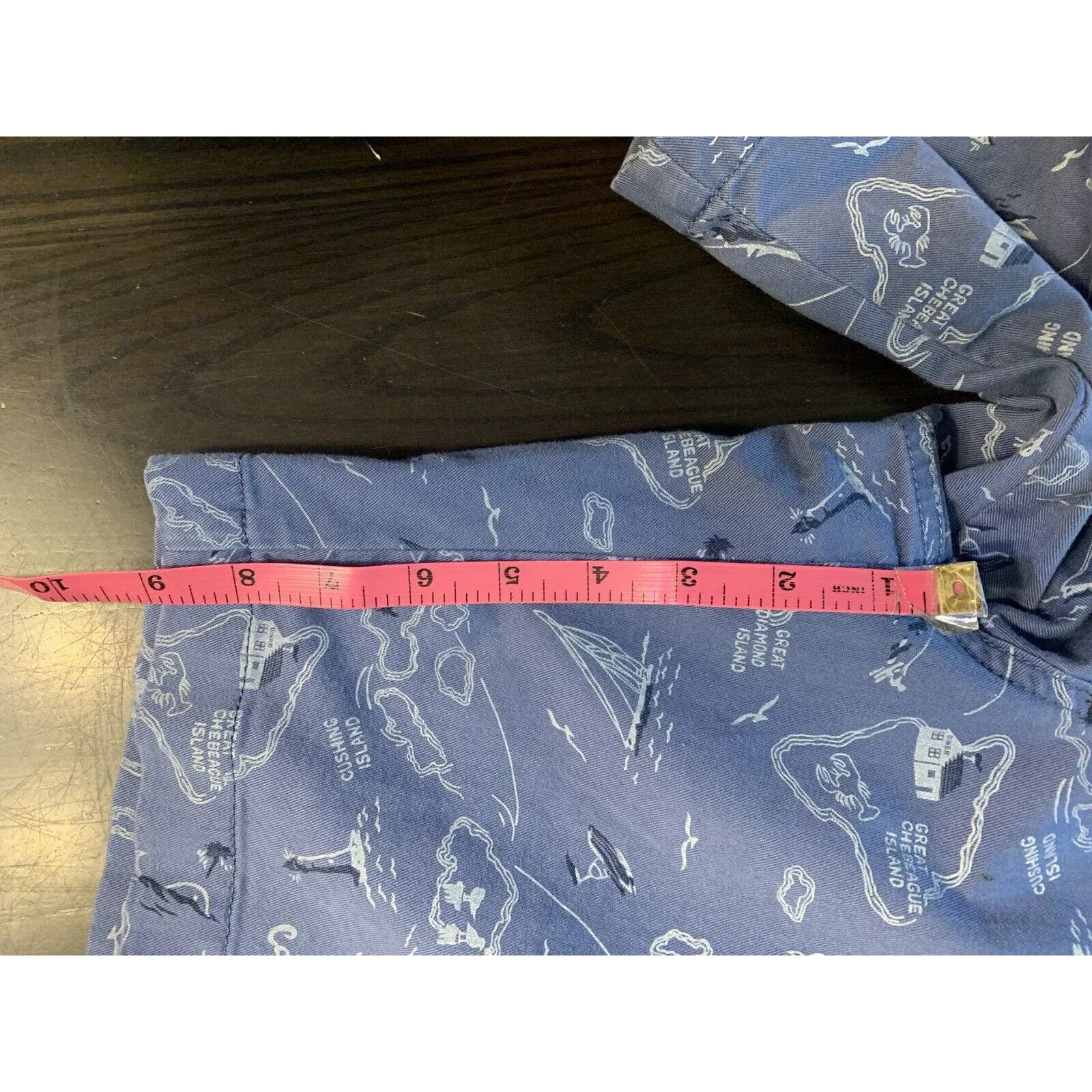 L.L. Bean Favorite Fit Shorts Womens‎ 12 Blue Nautical Maine New England Chino - Image 12