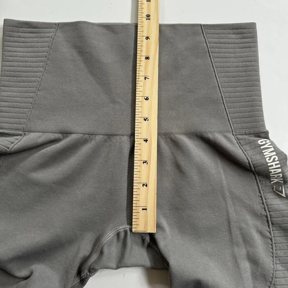 Gymshark High Waisted Seamless Leggings Womens Grey Marl Small Gym Athleisure - Image 12
