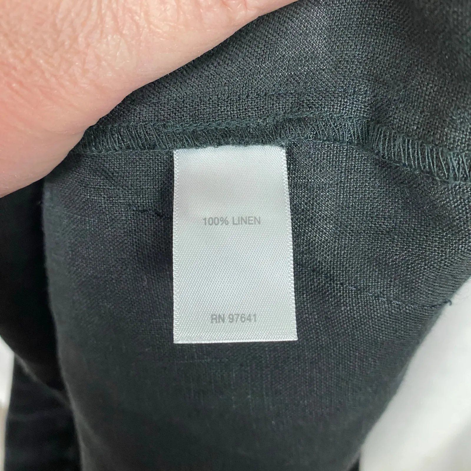 J.Jill Love Linen Black Linen Pull On Straight Leg Pants Sz.L Tall Size L - Image 11