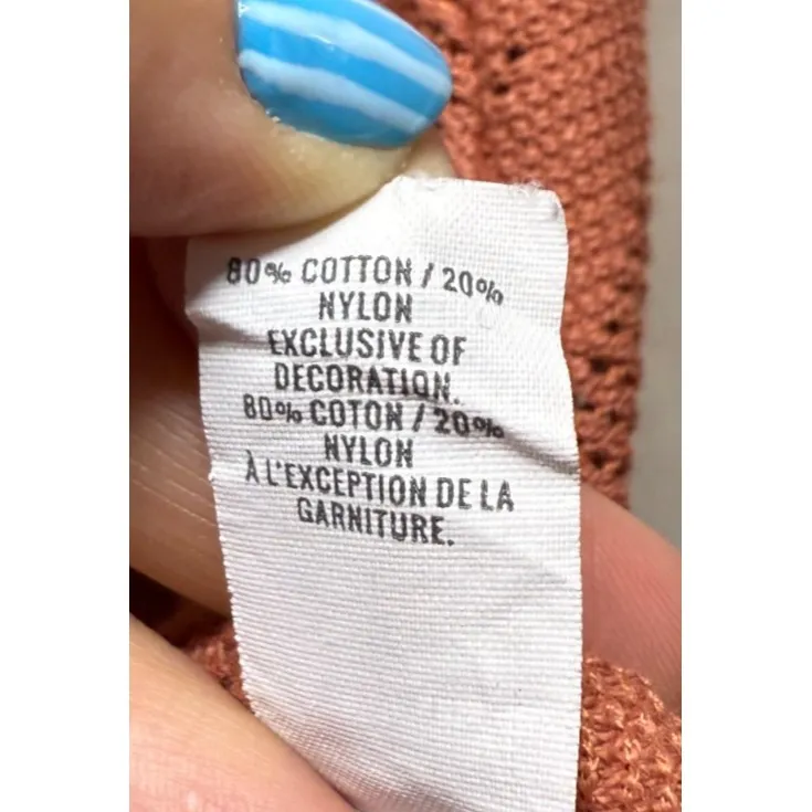 Aerie‎ Crochet Floral Beach Coverup Dress Orange Womens Sz S Tassel Sleeveless - Image 5