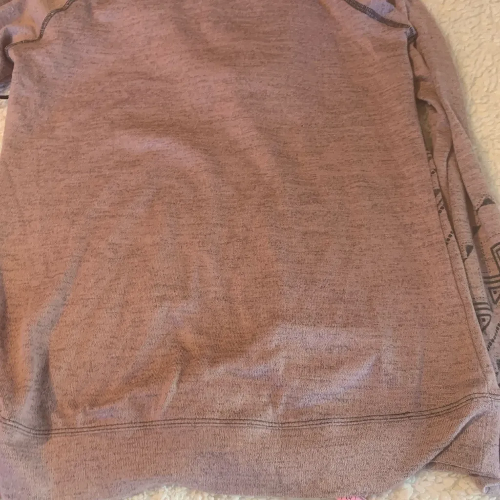 Stylish‎ Geometric Long Sleeve Hoodie Brown Size L - Image 9