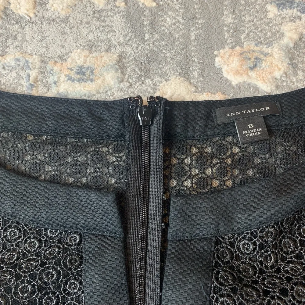 Ann Taylor Black Sheath Midi Dress Bateau Neckline - Image 4