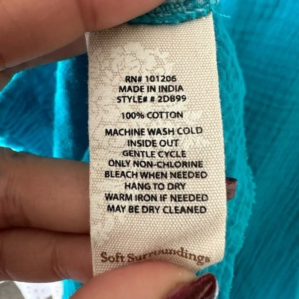 Soft Surroundings Del Mar 100% Cotton Frayed Raw Hem Side Slit Tank Top XL - Image 7