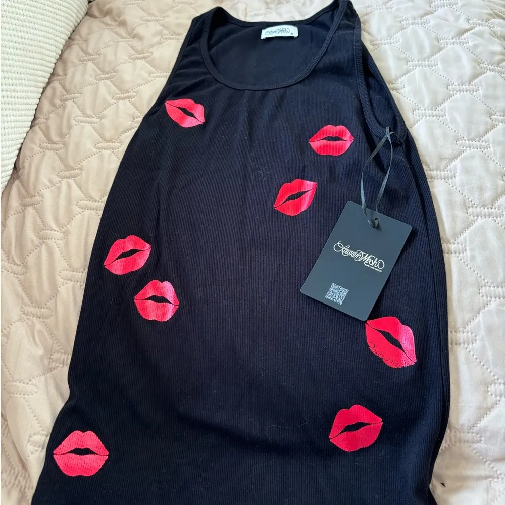 Lauren Moshi Blk lips med tank NWT - Image 4