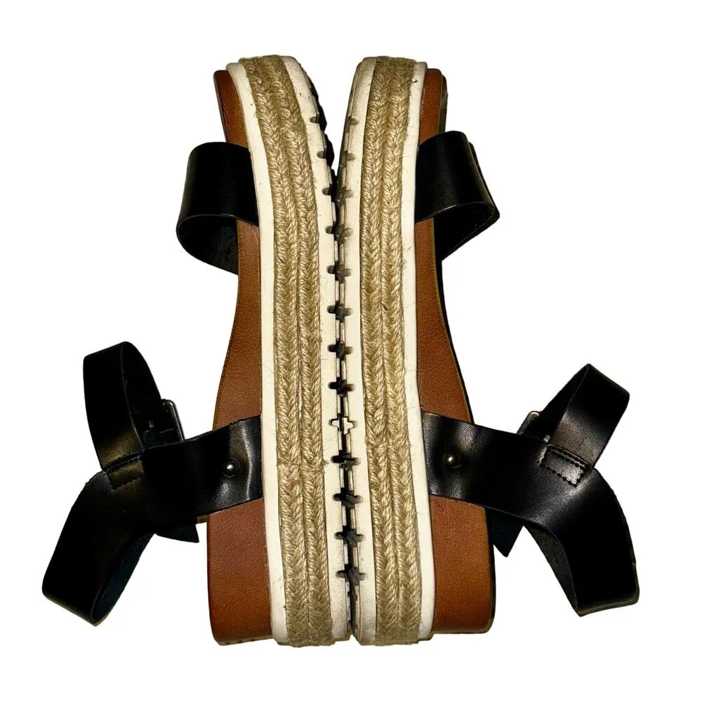 Kasandra Black Platform Espadrille Women's Chunky Sandals by girl Mia Size 9 - Image 11