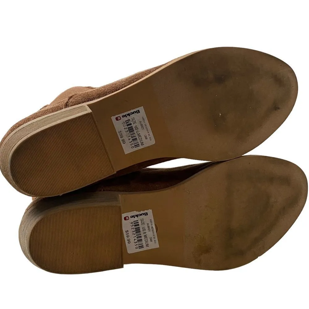 The Buckle Very G Cognac Brown Ankle Chelsea Boots 8US Medium Women’s Soft Suede - Image 4