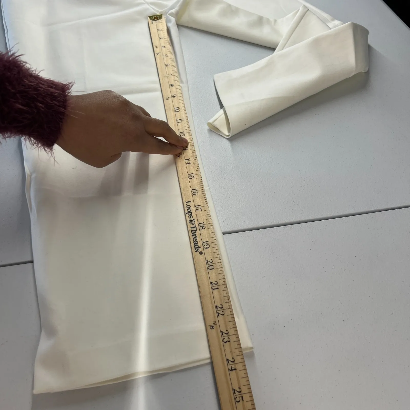 Chico's The Ultimate Fit Crop Pants Womens S Cream Cotton High Rise Side Zip - Image 8