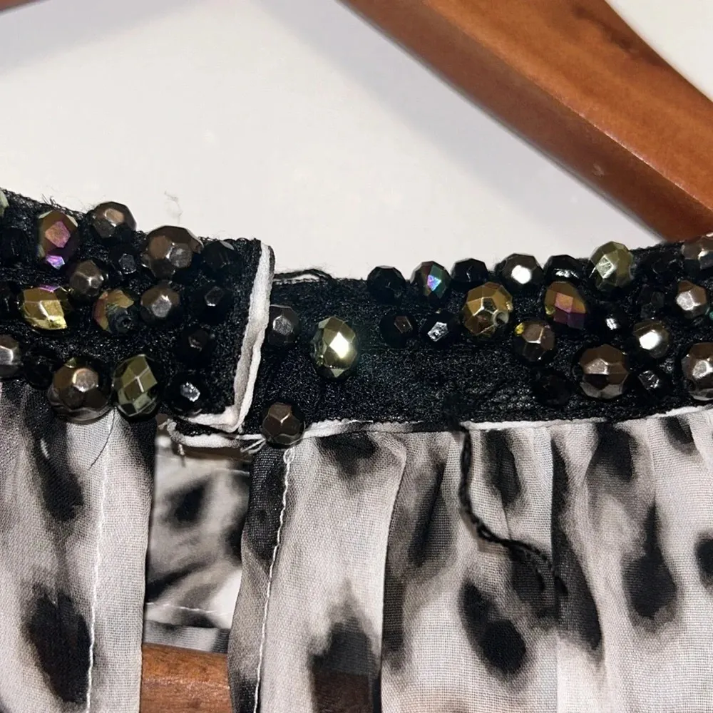 Jennifer Lopez Leopard 🐆 Print Beaded Top - Image 6