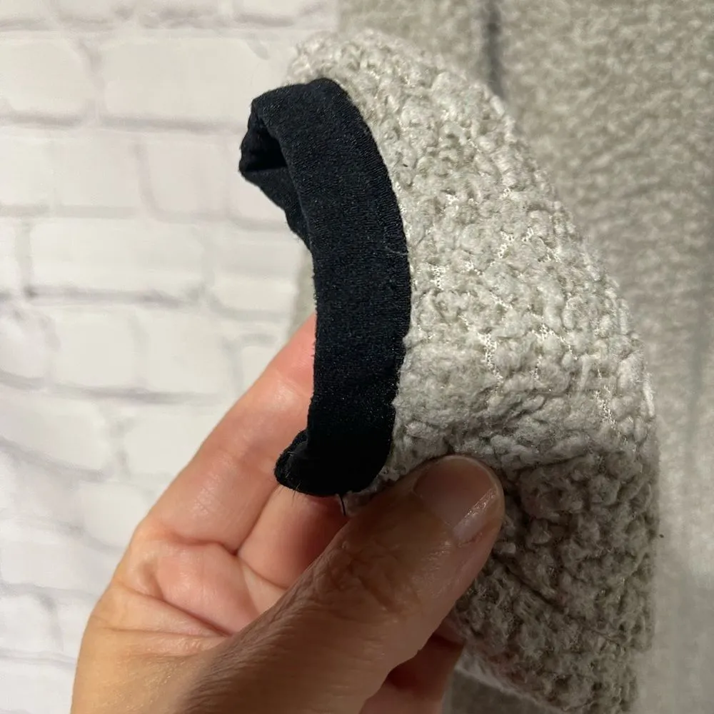 Ivory Ella Pale Gray SherpaFleece Full Zip Small - Image 9