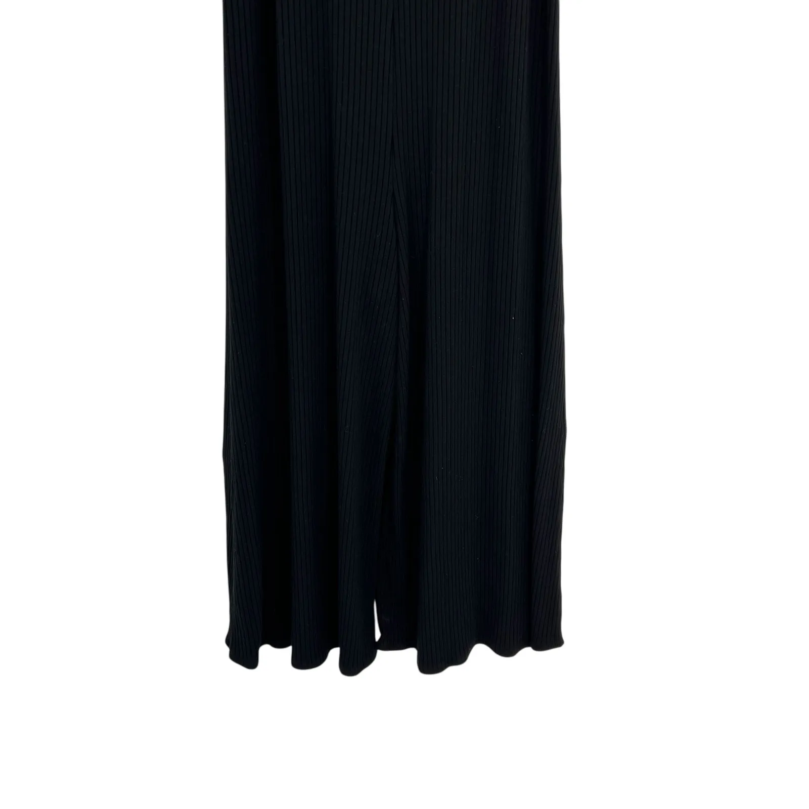 Rachel Pally Victoria Jumpsuit Ribbed Cropped Wide‎ Leg Black Size Small - Image 6