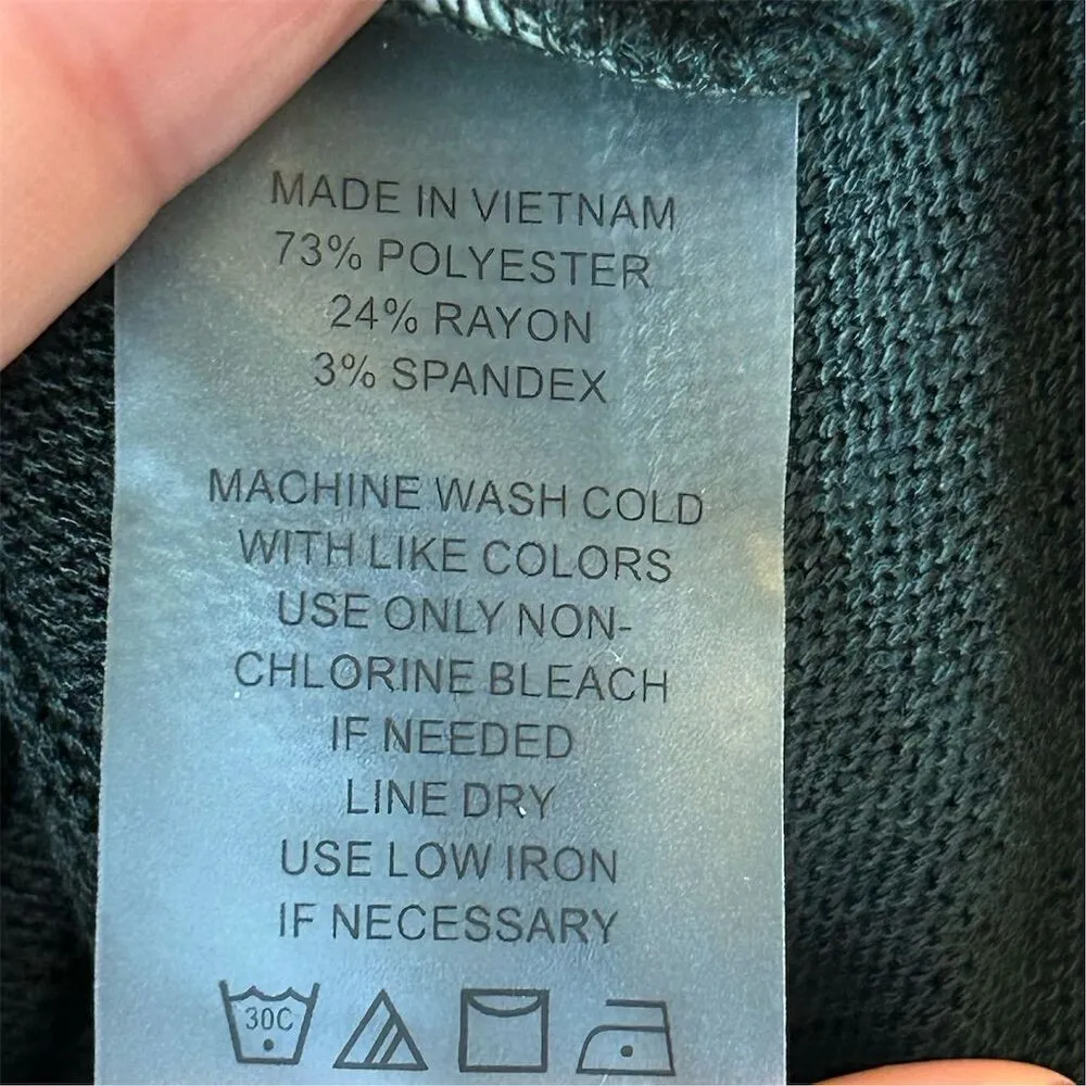 Vince Camuto Women's Green Boat Neck Long Sleeve Blouse Size S - Image 6