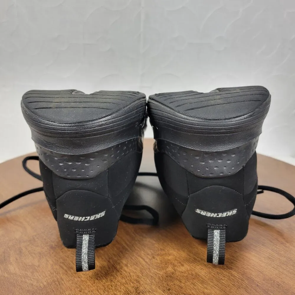 Skechers Womens Arch Fit Metro Skyline 11 Black Air Coole Cushioned Lace Sneaker - Image 10