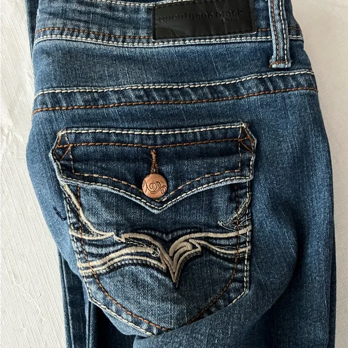 Twenty One Black Flare Jeans Blue Size undefined - Image 3