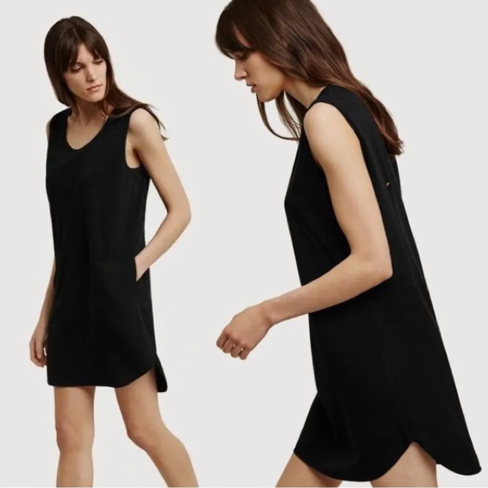 Kit & Ace • Union Dress color block shift grey navy blue knit silk tank Size 4 - Image 3