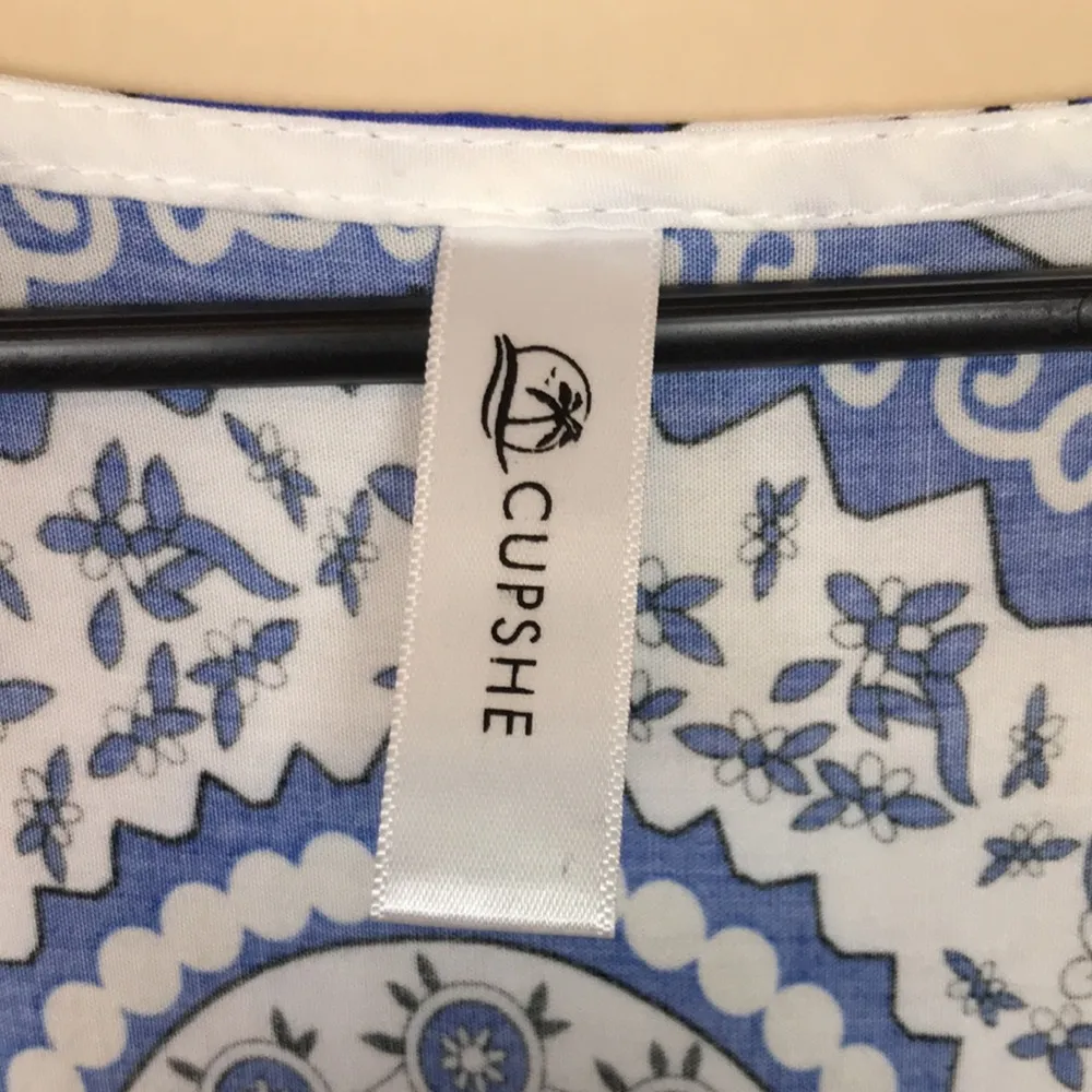 Cupshe Women’s Boho Floral Print Kaftan Beach Swim Cover-Up Dress OSFM One Size - Image 8