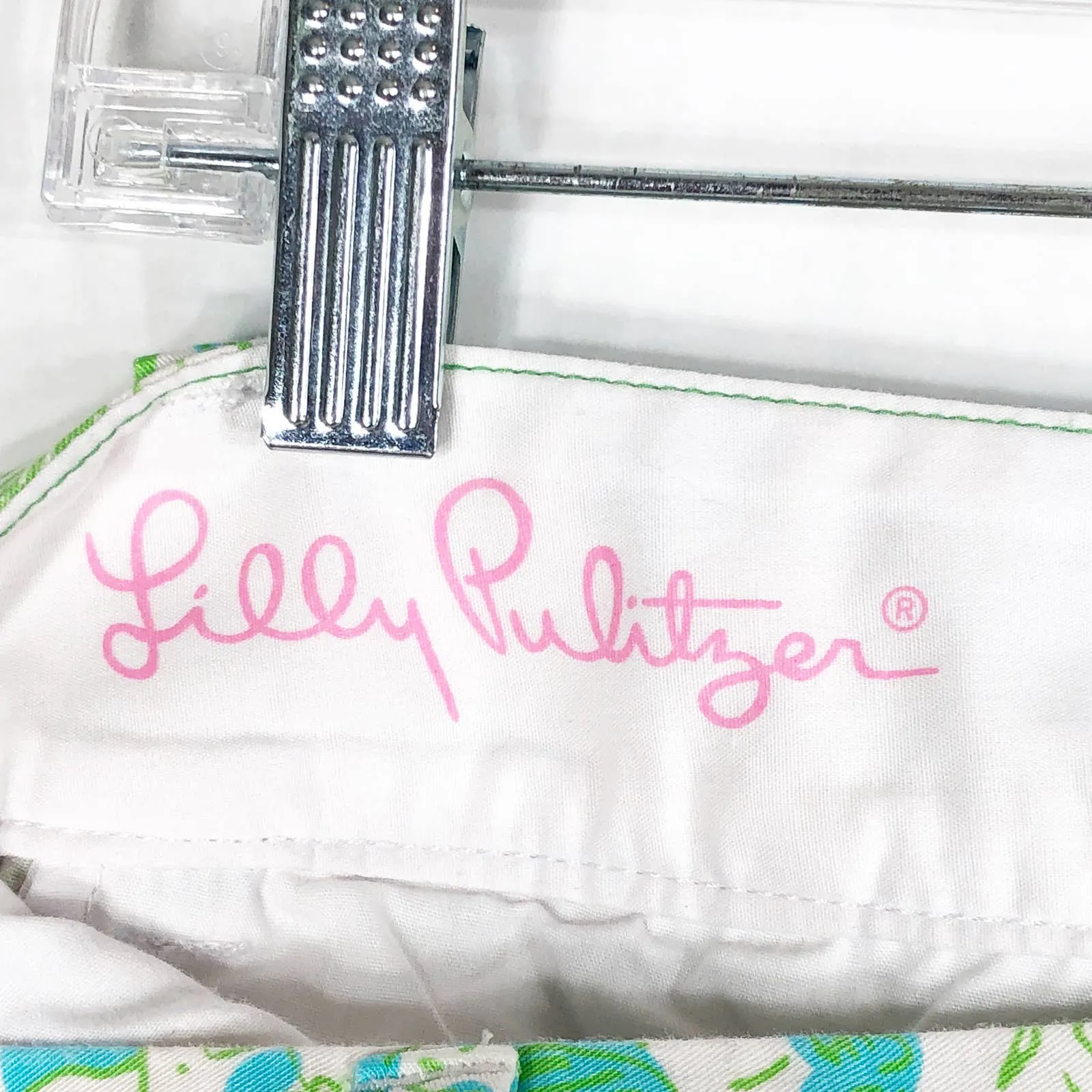 Lilly Pulitzer Size 4 Shorts Green Blue Lions Cotton The Chipper‎ Short 1448 - Image 12