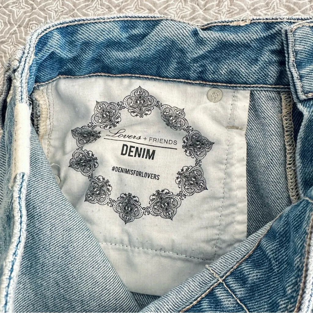 Lovers + Friends Denim Jean Cut Off Distressed Shorts Size 26 - Image 9