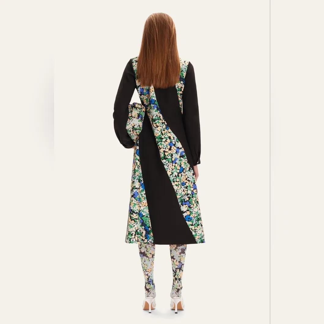 STINE GOYA Aida 1491 Cady Midi Dress Green Size L - Image 3