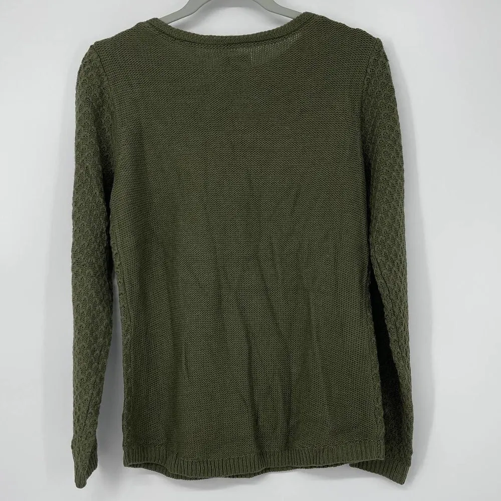 CROFT & BARROW HUNTER GREEN SOFT CLASSIC CHIC KNIT SWEATER SMALL - Image 2