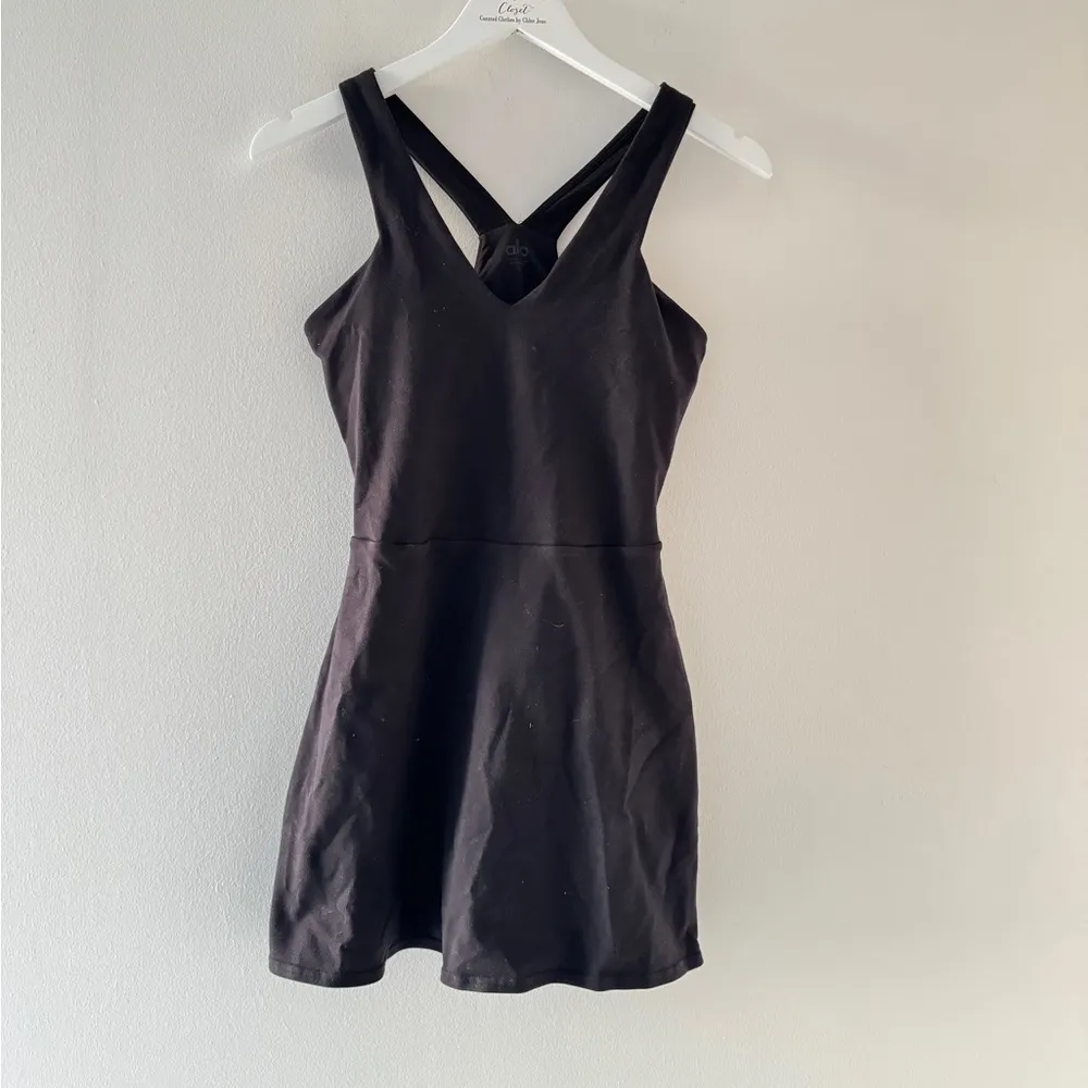 ALO Airbrush Black Mini Dress S - Image 6