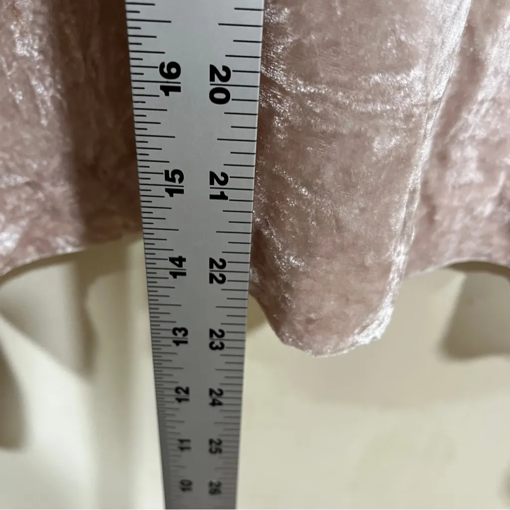 PINKO CASSIOPEA 1B12U3 Long Sleeve Velvet Blouse Bishop Tie Neck Rose Pink M Size M - Image 3