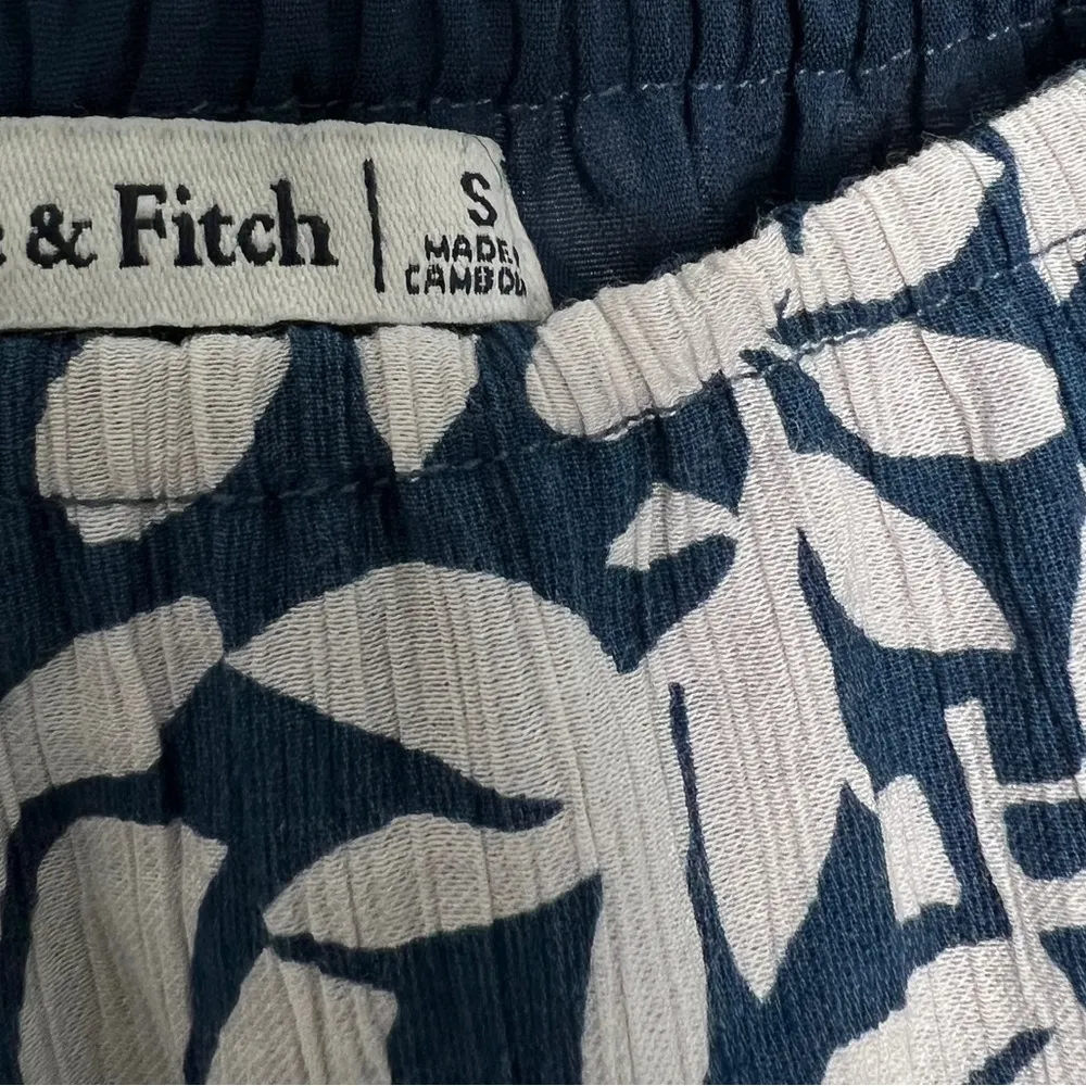 Abercrombie and Fitch Blue Floral Sleeveless Midi Dress Small Boho Casual Summer - Image 6