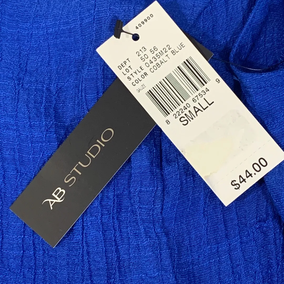 Sleeveless Blouse Top Blue Size Small Layered Top New - Image 6