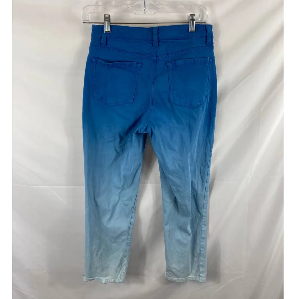Jones New York Jean Chelsea Cuffed Capri Ombre Blue Size 6 - Image 3