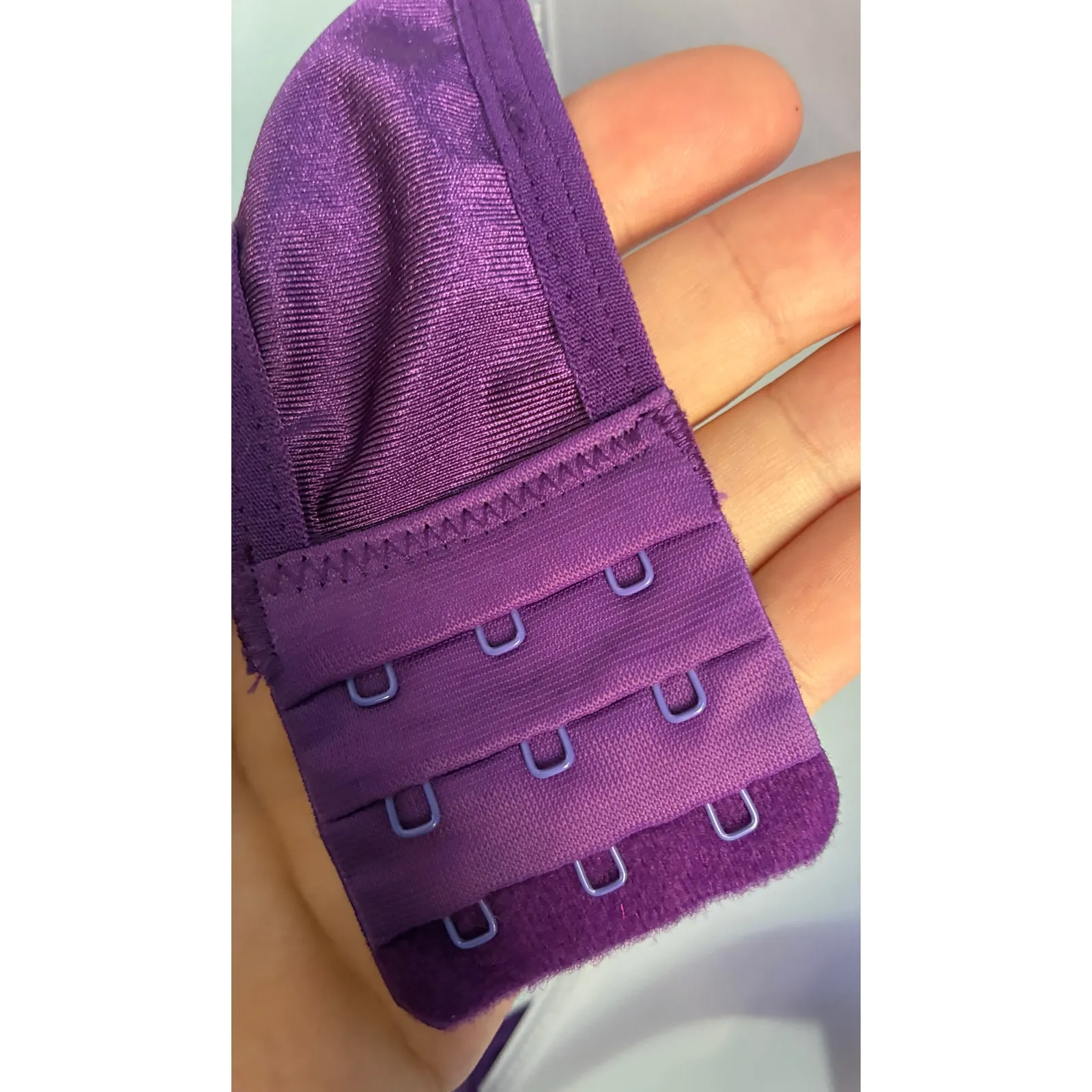 Purple Bodysuit Lingerie Small Avid Love Mesh Satin - Image 3