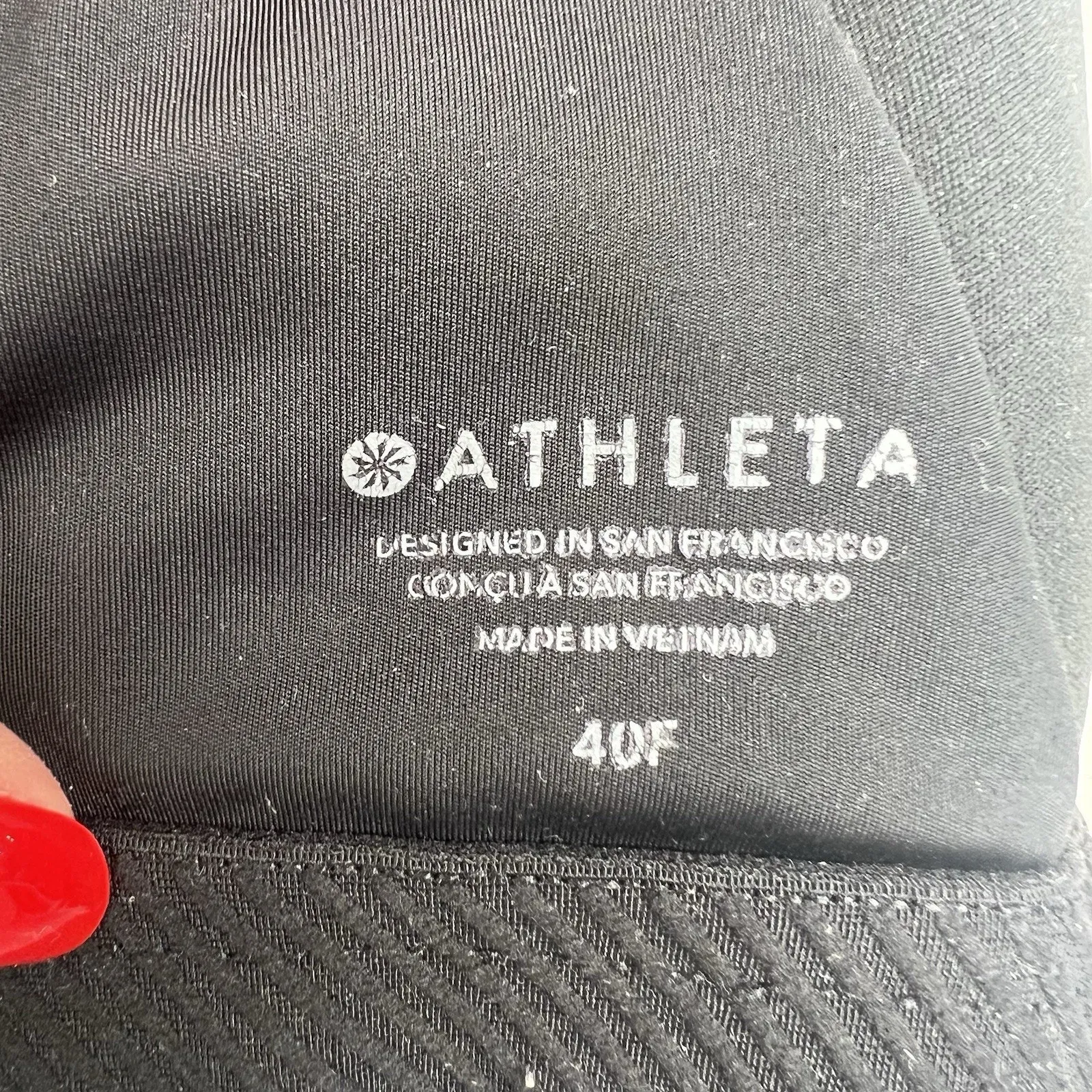 Athleta 40F Advance Sports Bra High Impact Full Coverage Black 405744 Running - Image 12