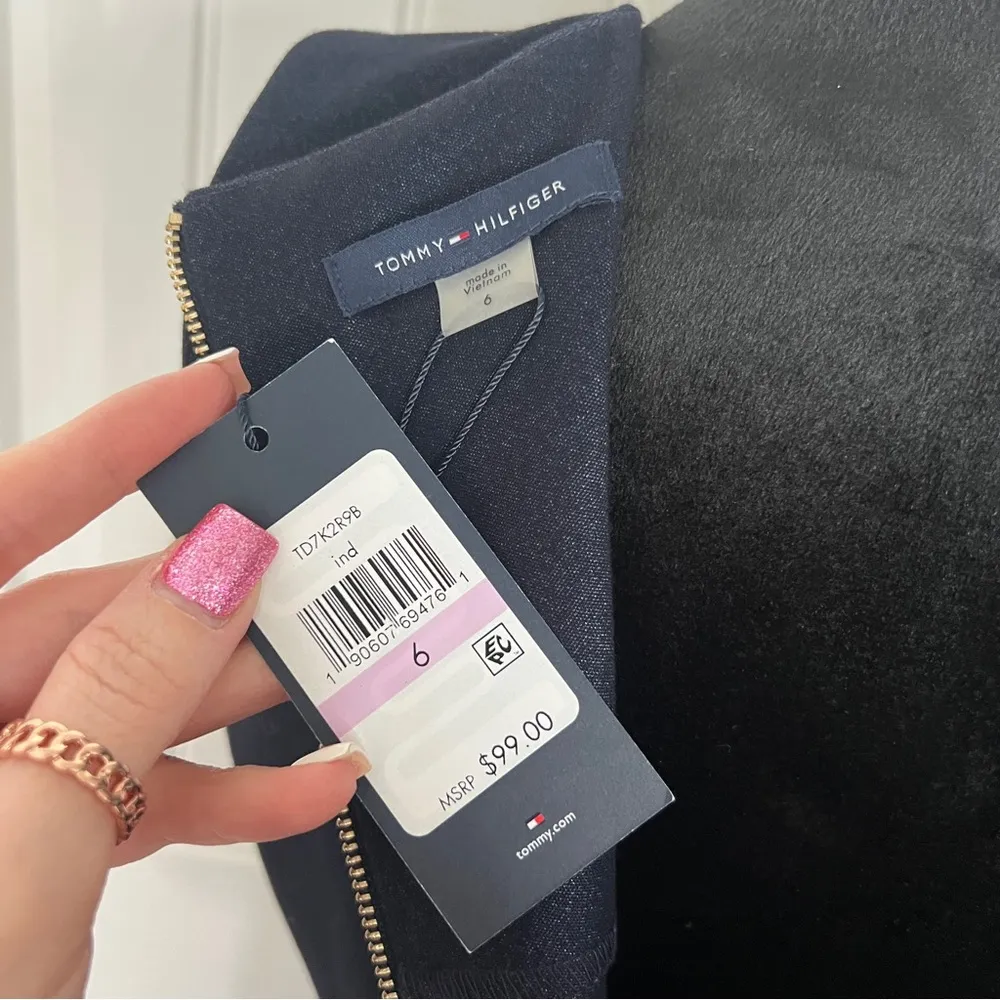 Tommy Hilfiger Blue Sheath Mini Dress Sleeveless - Image 6