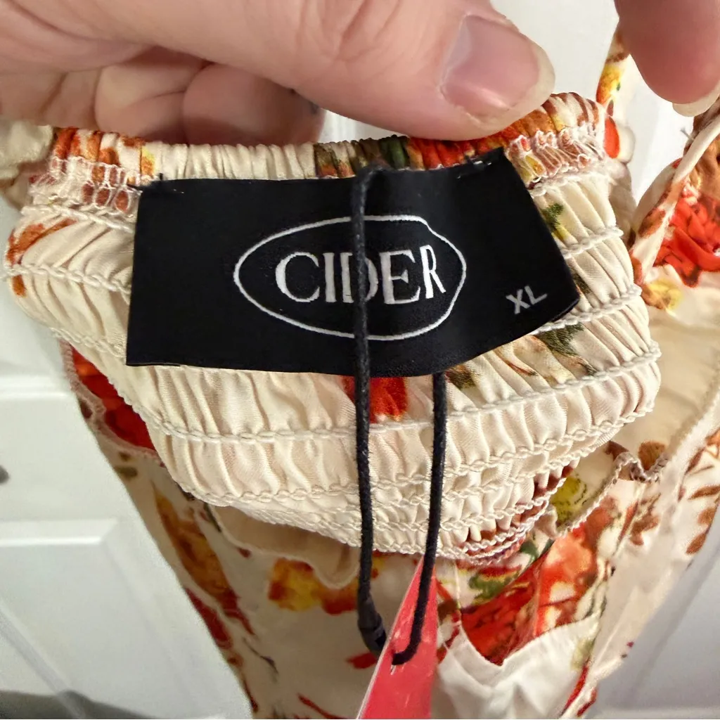 Cider floral bow knot mermaid corset midi dress size XL - Image 5