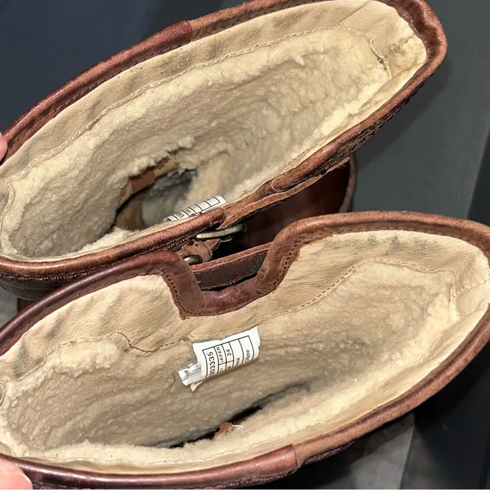 UGG  Brown Leather Tupelo Shearling Boots - Image 7