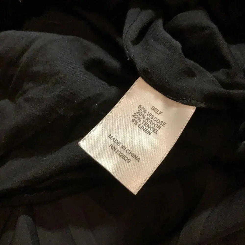 LPA Dress Strapless Bustier Accordion Pleats Midi Black NWT Size S - Image 14