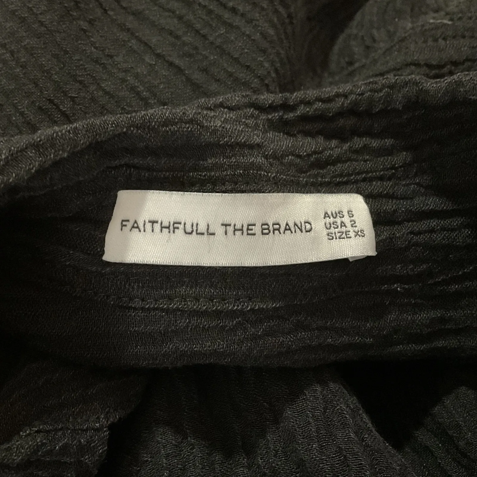 FAITHFULL THE BRAND Black Linen Gauze  Button Up Shirt Womens 2 - Image 5