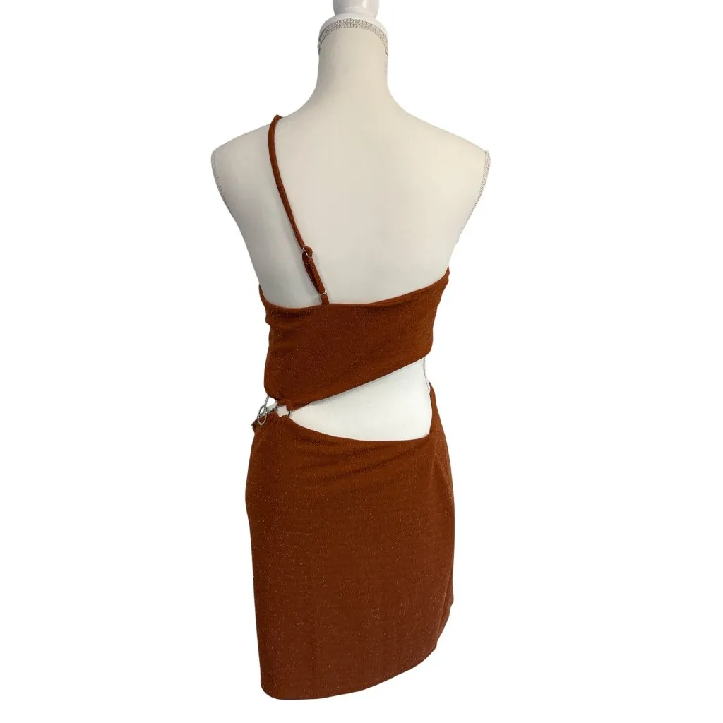 Lovers and Friends Kiana Chain Mini Dress in Copper Medium New Womens Cut out - Image 7