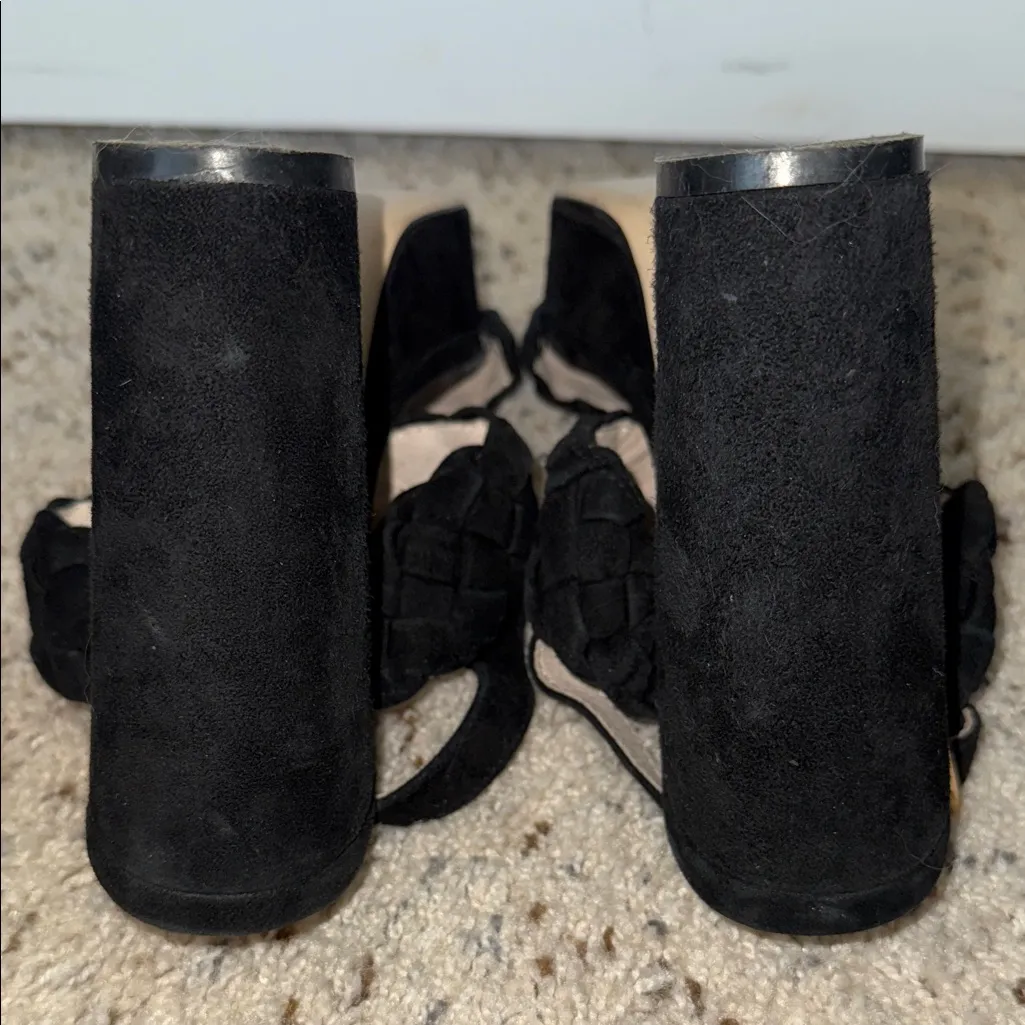 Raye braided black suede platform heels - Image 7