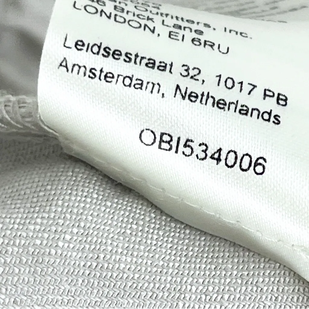 ANTHROPOLOGIE MAEVE Linen Blend Cinch Waist Flap Pocket Full Zip Jacket Medium - Image 5