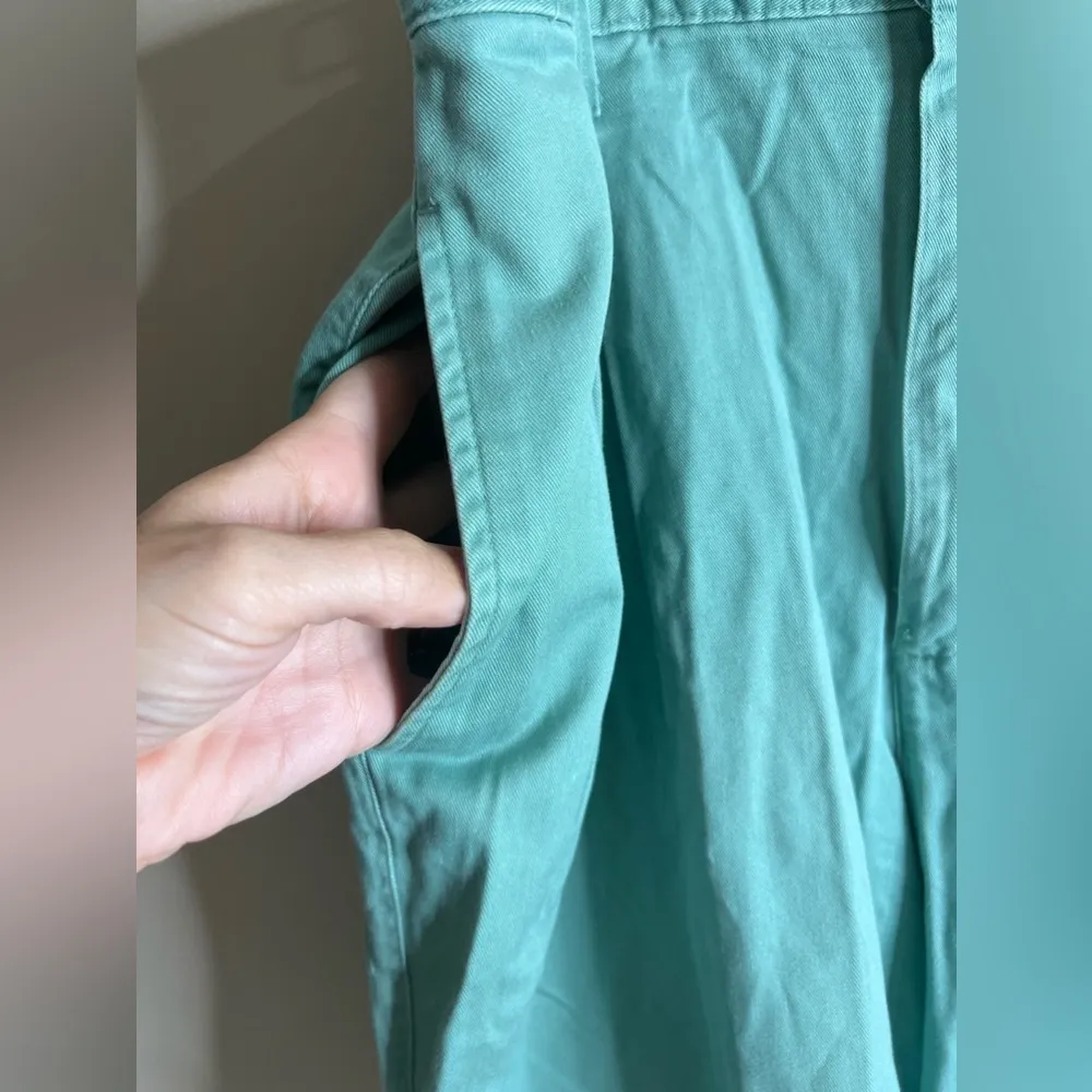 Vintage Ruff Hewn aqua shorts pleated front 14W - Image 3